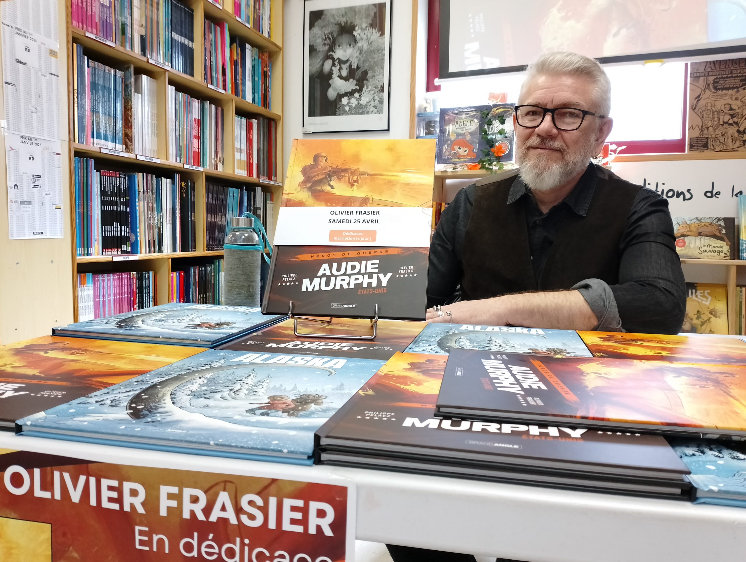 Spécial bande dessinée avec Olivier Frasier (Audie Murphy - Bamboo éditions, Collection Grand Angle) et Nouracham Yazoro (Sur les traces de mon passé - Centro caricaturer éditions)